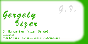 gergely vizer business card